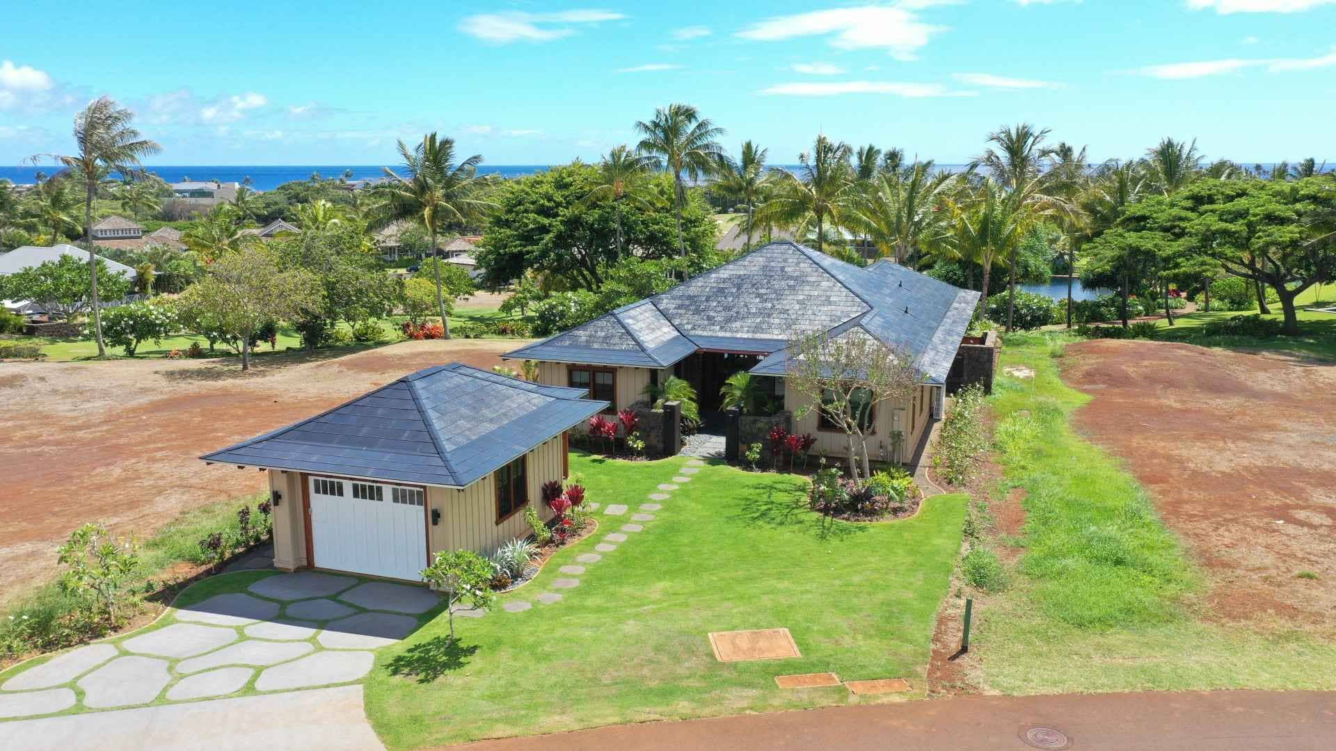 Tesla Solar Roof by Rising Sun Solar on Maui home in Hawaii