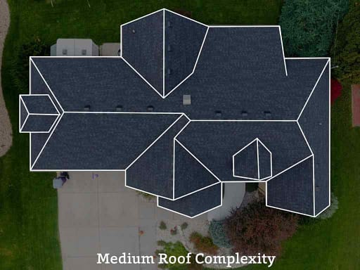 Moderate roof layout for Tesla solar roof
