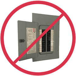 prohibited open power switch box