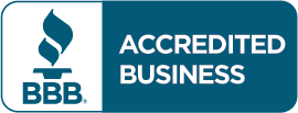 BBB logo showing rising sun is an accredited business