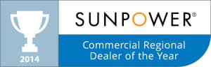 sunpower commercial regional dealer of the year 2014 award