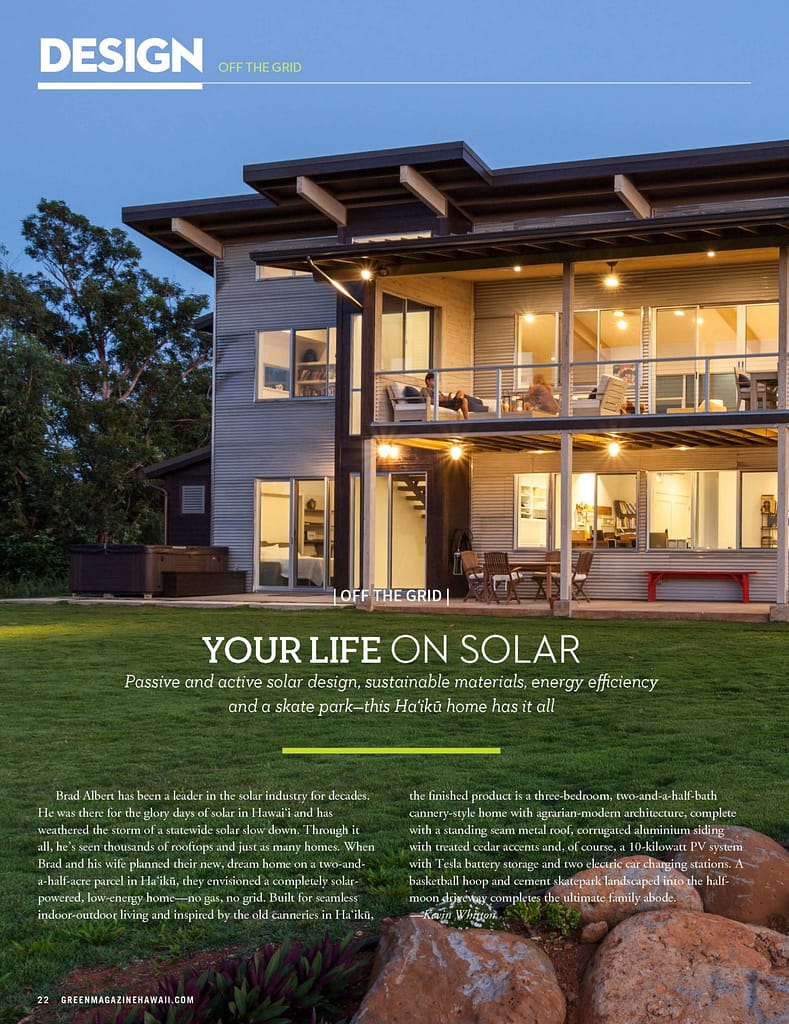 magazine article about rising sun solar installation